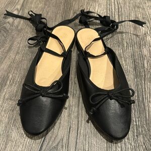 Never worn urban outfitters lace up ballet flats